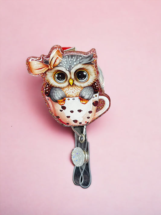 Cute Owl Badge Reel