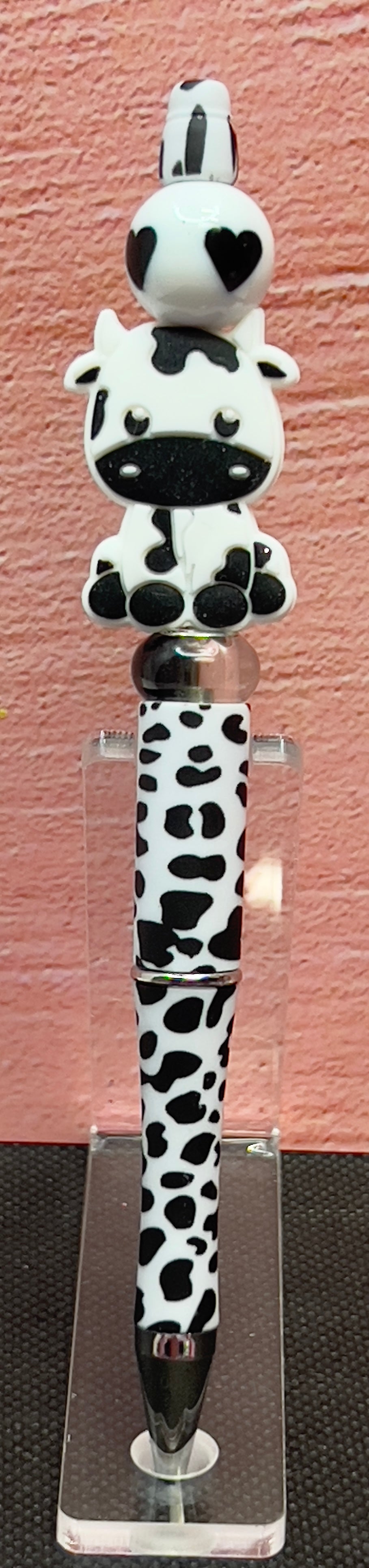 Colorful Cow Beaded Pens