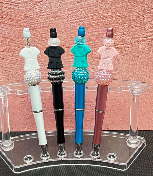 Scrub Top Beaded Pen