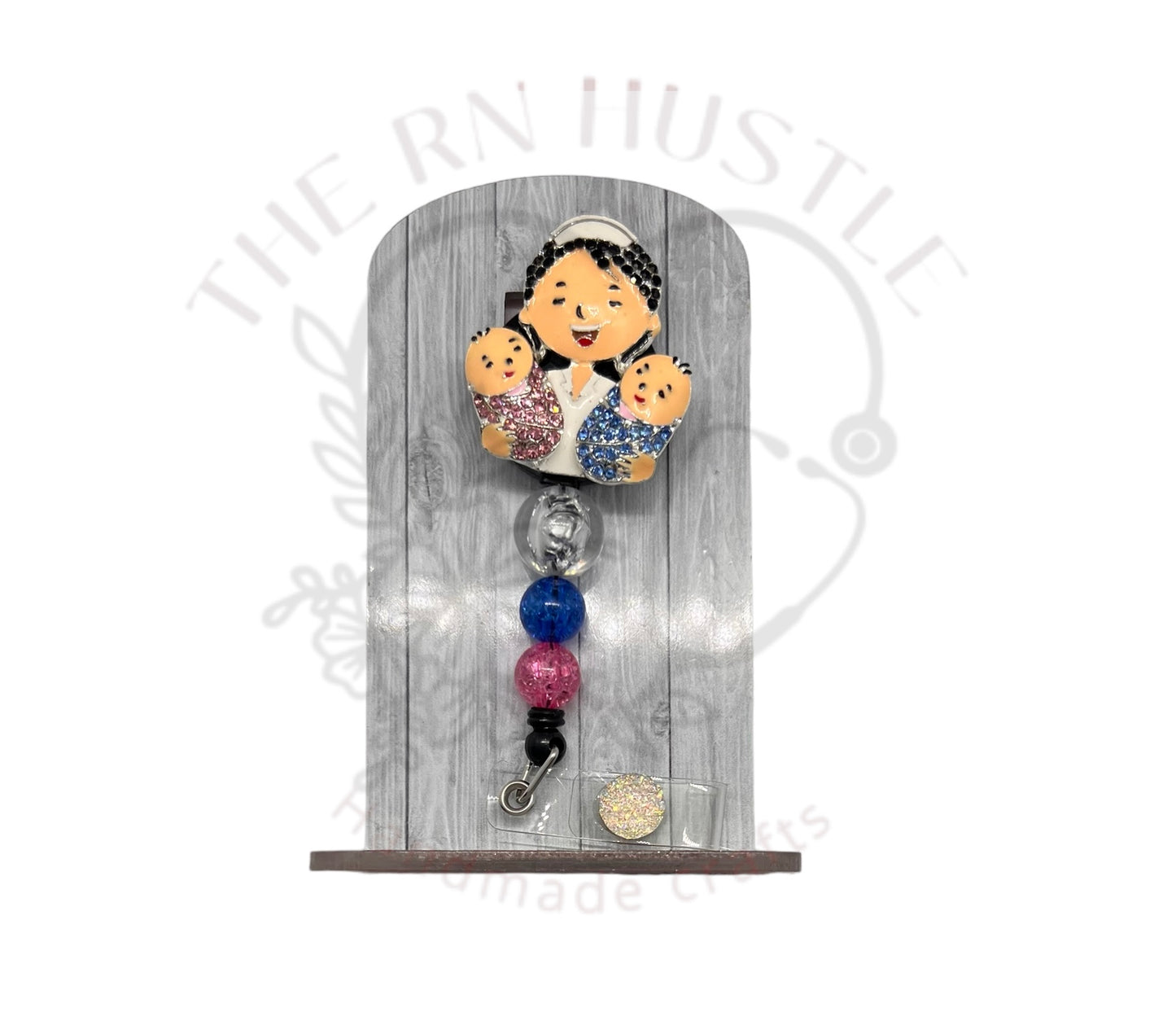 L&D Nurse Beaded Badge Reel